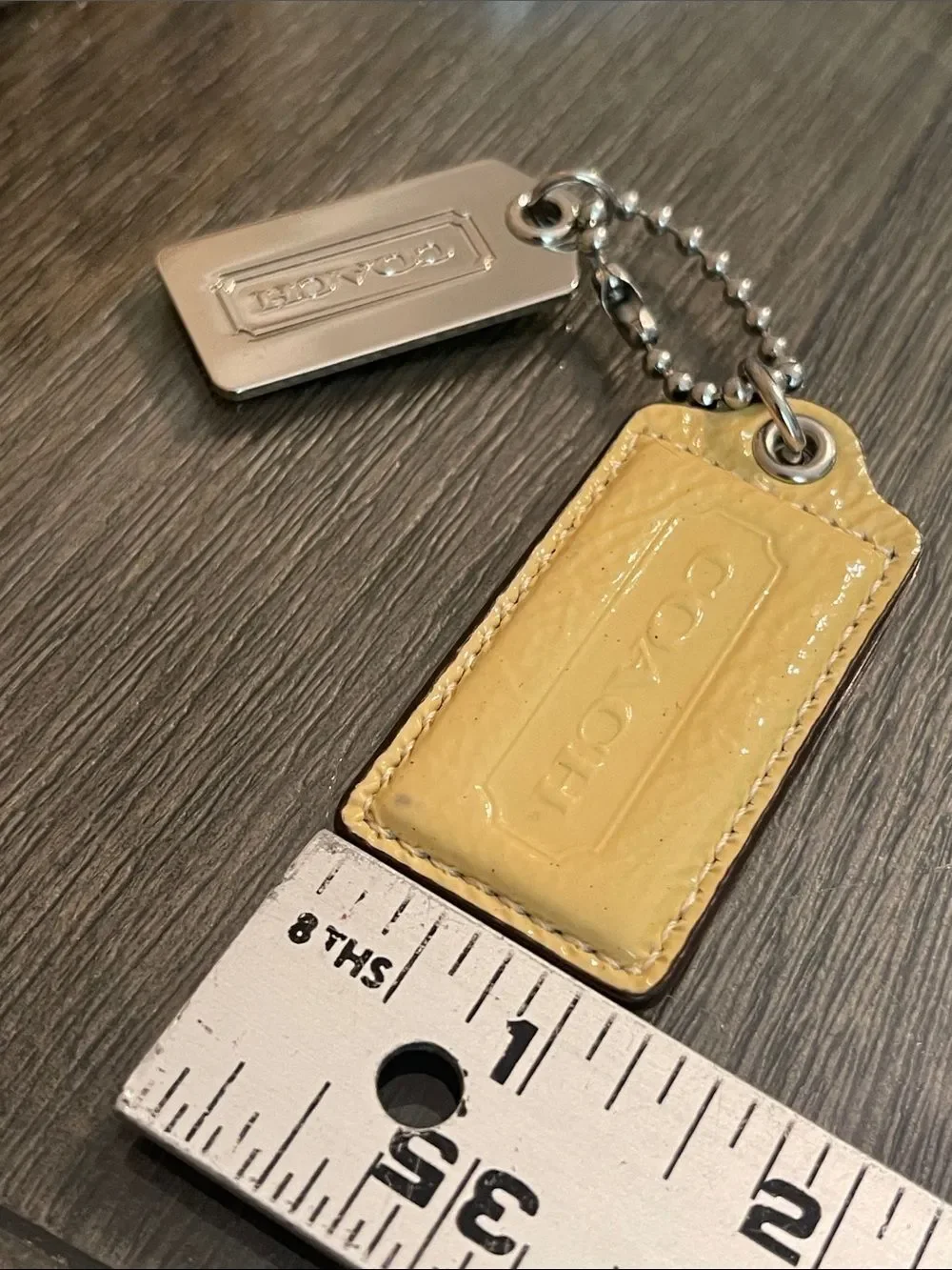 Coach Poppy Sig Satin Lurex Hippie Bag Pale Yellow & Silver-tone Metal Hangtags